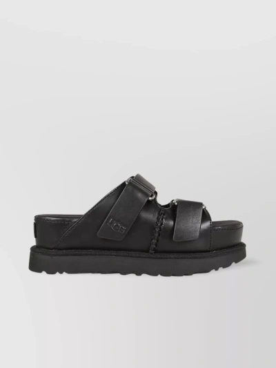 UGG SLIDE SANDALS WITH BUCKLE AND PLATFORM SOLE