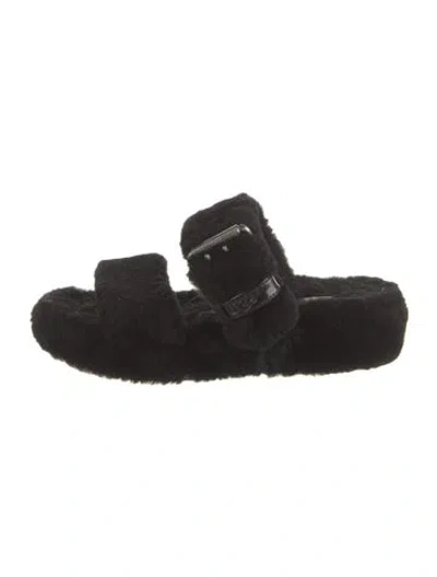 Pre-owned Ugg Slides In Black