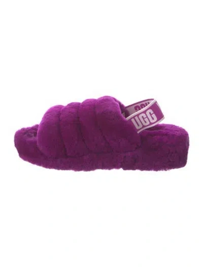 Pre-owned Ugg Slides In Purple