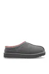 Ugg Tasman Ii Suede Slippers With Embroidered Trim In Gray