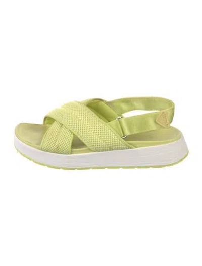 Pre-owned Ugg Slingback Sandals In Green