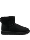 Ugg Slip-on Black Suede Boots With Rounded Toe In Black