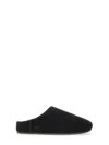 Ugg Slip On Suede Flat Sole Slippers In Black