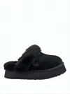 Ugg Slip-on Mules With Plush Fluffy Lining In Black