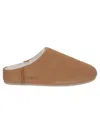 Ugg Slip-on Sandals With Smooth Suede Exterior In Brown