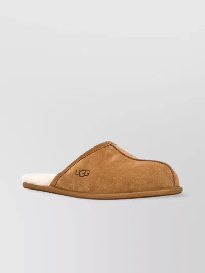 Ugg Slip-on Scuff Slippers Featuring Exposed-seam Detailing In Brown