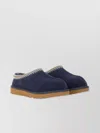 Ugg Slip-on Slippers With Rubber Sole And Zigzag Stitching In Blue