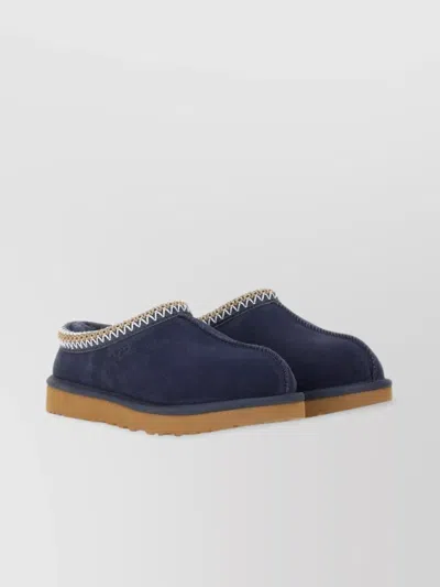 UGG SLIP-ON SLIPPERS WITH RUBBER SOLE AND ZIGZAG STITCHING