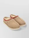 Ugg Slip-on Suede Slippers Embroidered Trim In Brown