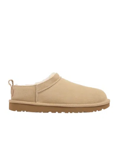 Ugg Slip-on Booties With Lowered Collar In Neutral