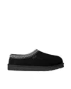 Ugg Mens Black Tasman Ii Shearling-lined Suede Slippers Eur 41 / 7 Uk In Black