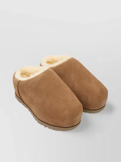 Ugg Slipper Chestnut Rubber Sole In Multi