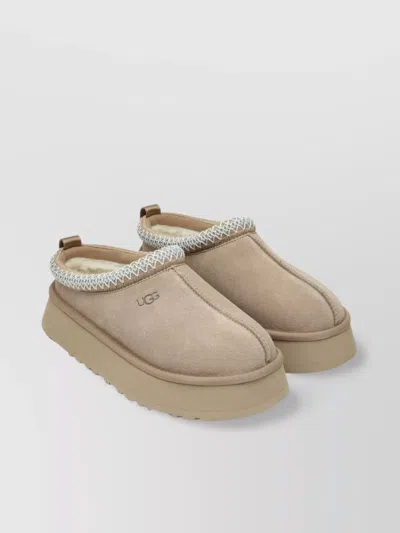 Ugg Slipper Platform Sole Embroidered Trim