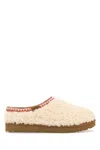 Ugg Ivory Eco Fut Tasman Maxi Curly Slippers In Neutral