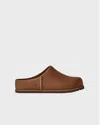 Ugg Matte Finish Smooth Rounded Toe Clogs In Brown