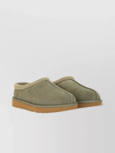 UGG SLIPPERS ROUND TOE EMBROIDERED TRIM