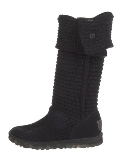 Pre-owned Ugg Slouch Boots In Black