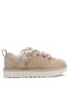 Ugg Lo Lowmel Beige Sneakers With Mesh Inserts And Logo On The Side In Suede Woman In Neutral