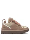 Ugg Ribbon-lace Leather Sneakers In Brown