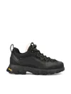 Ugg Black Canvas And Leather Metrotrek Sneakers In Black