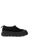 Ugg Black Suede And Rubber Tasman Weather Hybrid Slip-ons In Black