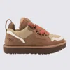 Ugg Ribbon-lace Leather Sneakers In Brown
