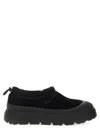 Ugg Black Suede And Rubber Tasman Weather Hybrid Slip-ons In Black