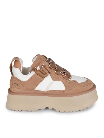 Ugg Astromel Suede And Recycled Fabric Sneakers In Brown