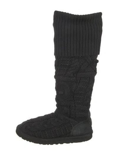 Pre-owned Ugg Sock Boots In Black