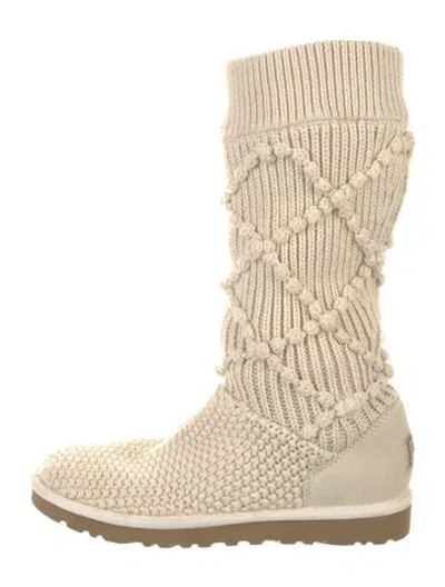 Pre-owned Ugg Sock Boots In Neutral