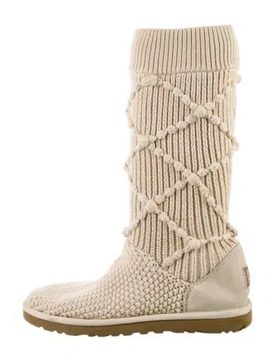 Pre-owned Ugg Sock Boots In Neutral