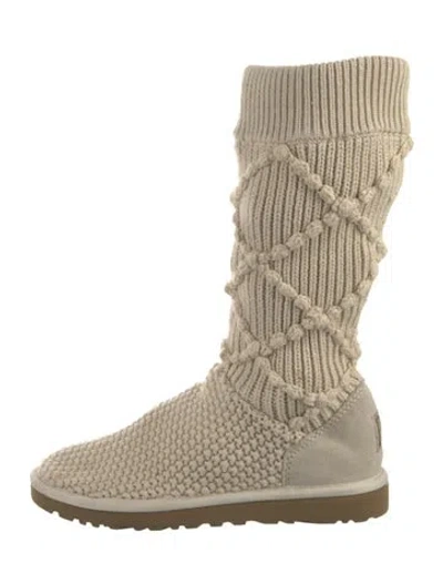 Pre-owned Ugg Sock Boots In Neutral