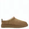 Ugg Soft Suede Mule With Lambskin Lining In Brown