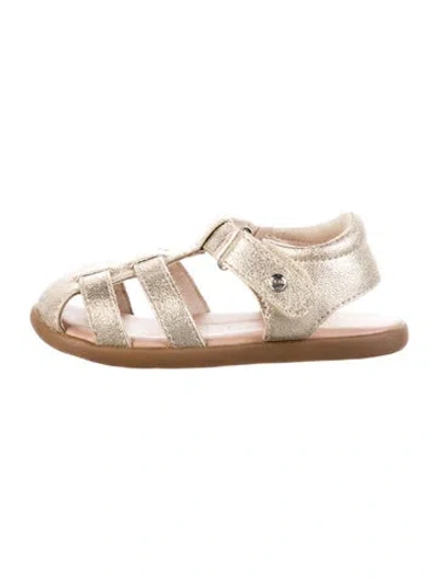 Pre-owned Ugg Babies' Solid Flat Sandal In Gold/metallic
