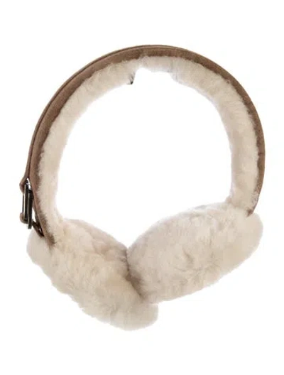 Pre-owned Ugg Solid Shearling Earmuffs In Brown