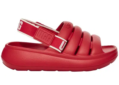 Pre-owned Ugg Sport Yeah Slide (kids) Sneakers In Samba Red