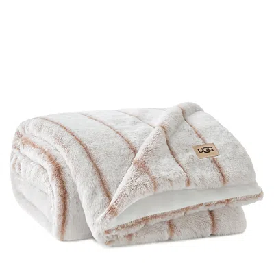Ugg Stasia Ribbed Plush Throw Blanket In Neutral