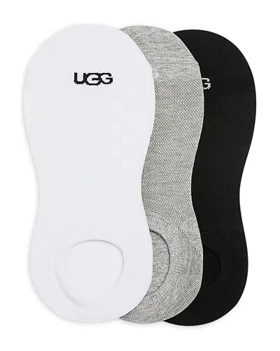 Ugg Stela No Show Socks, Pack Of 3 In White/grey/black