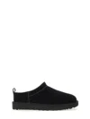 Ugg Classic Micro Water-repellent Suede Platform Ankle Boots In Black