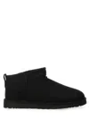 Ugg Suede-like Ankle Boots With Lining In Black