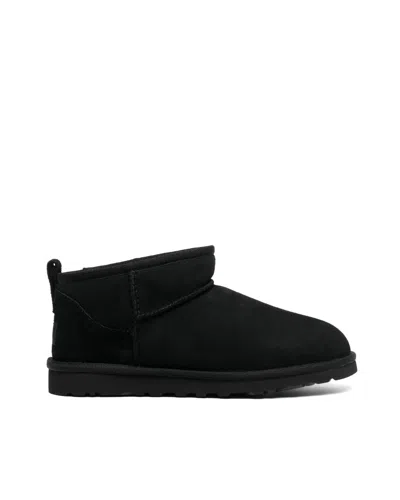 UGG CLASSIC ULTRA MINI BLACK ANKLE BOOT