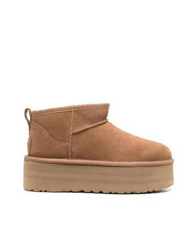UGG CLASSIC ULTRA MINI PLATFORM ANKLE BOOT CHESTNUT