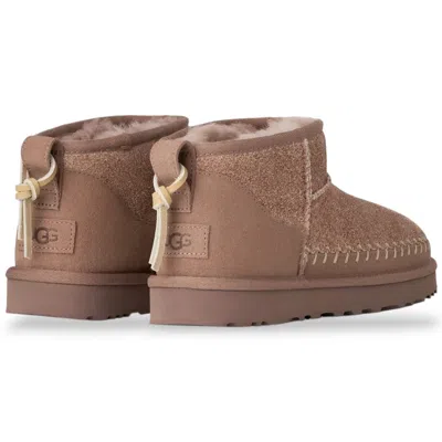 Ugg Classic Ultra Mini Biarritz Boots In Brown