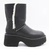Ugg Stylish Platform Ankle Boots With Round Toe In Black
