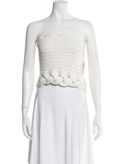 Pre-owned Ugg Strapless Crop Top W/ Tags In White