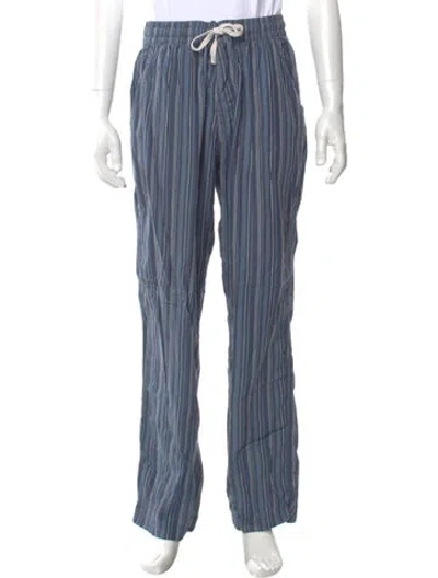 Pre-owned Ugg Striped Lounge Bottoms In Blue