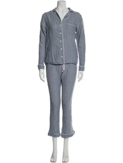 Pre-owned Ugg Striped Pajamas In Blue