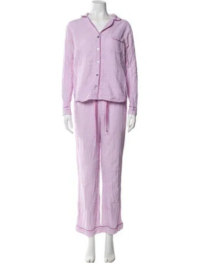 Pre-owned Ugg Striped Pajamas In Pink