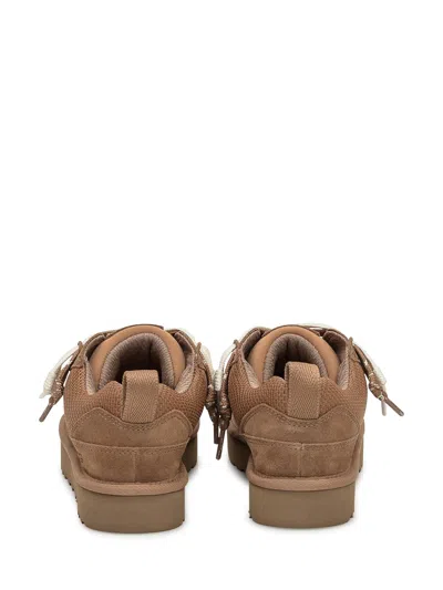 Ugg Suede & Mesh Trekking Sneaker With Lace-up Design In Brown