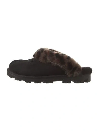 Pre-owned Ugg Suede Animal Print In Black